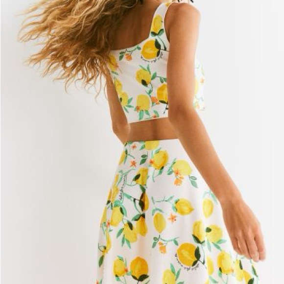 H&M Sleeveless Crop Top & A-line Skirt Set NWT - Picture 4 of 16